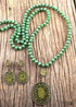 Boho Necklace, Jewelry Set, RH Crystal Black White Glass